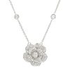 Pave Diamond Rode Necklace in 14K White Gold, 0.59ctw
