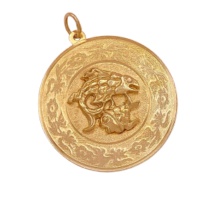 Pisces Zodiac Pendant Charm 14K Gold