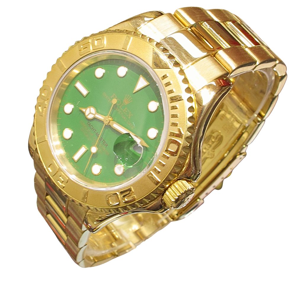 Pre-Owned Rolex Yachtmaster Green And White Dial (1997) | Arnold