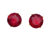Red Sapphire Studs 14K 5.50 ctw