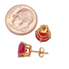 Red Sapphire Studs 14K 5.50 ctw Alt View