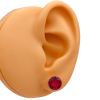 Red Sapphire Studs 14K 5.50 ctw on Ear