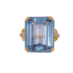 Retro Vintage Blue Spinel Ring
