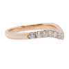 Rose Gold Curved .50 carat 3mm Diamond Band Side