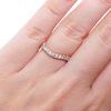 Rose Gold Curved .50 carat 3mm Diamond Band Worn