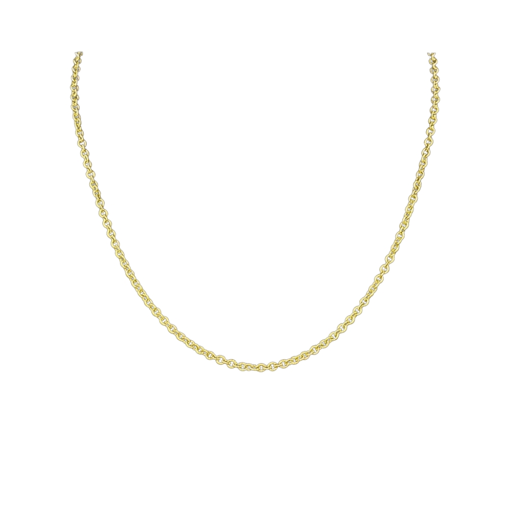 Cable Link Chain Necklace 18K Gold 17.5″
