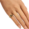 Sapphire Diamond Filigree Ring 14K Gold on Hand
