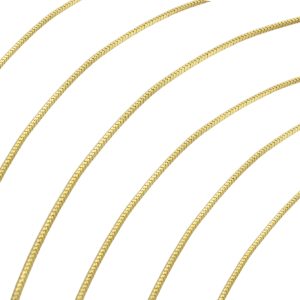 1.15mm Rounded Gold Snake Chain Up Close View