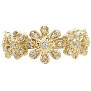 Sonia B 0.30ctw Diamond Daisy Flower Ring 14K Gold