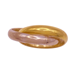 Tiffany & Co Paloma Picasso MELODY Rolling Band Ring 18K Two-Tone Gold size 7