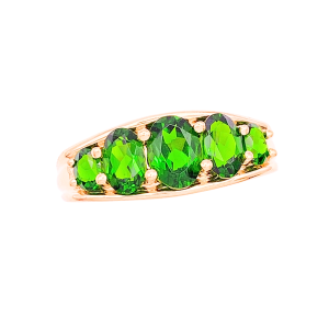 Tsavorite Band Ring 14K Gold
