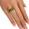 Tsavorite Band Ring 14K Gold on Hand