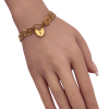 Victorian Gate Link Bracelet With Heart Lock on Hand