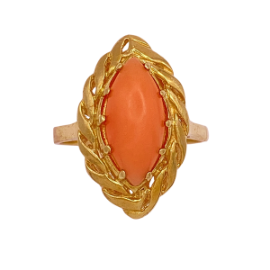 Vintage Coral Ring 14K
