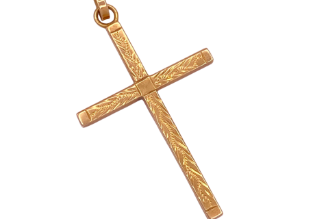 Vintage Cross Pendant 18K Gold