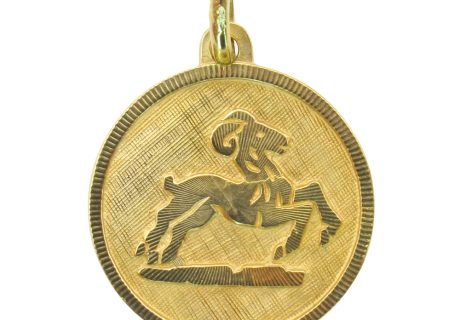 Zodiac Aries Charm Yellow 18K Gold