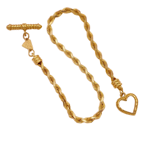14KYG Heart Toggle Bracelet