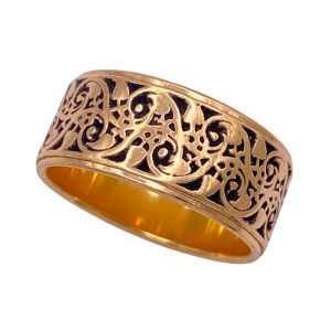 14KYG Wide Band ring Size 5.5