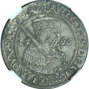 1566 Germany 1/4 Taler Saxony MS63 NGC Top Pop