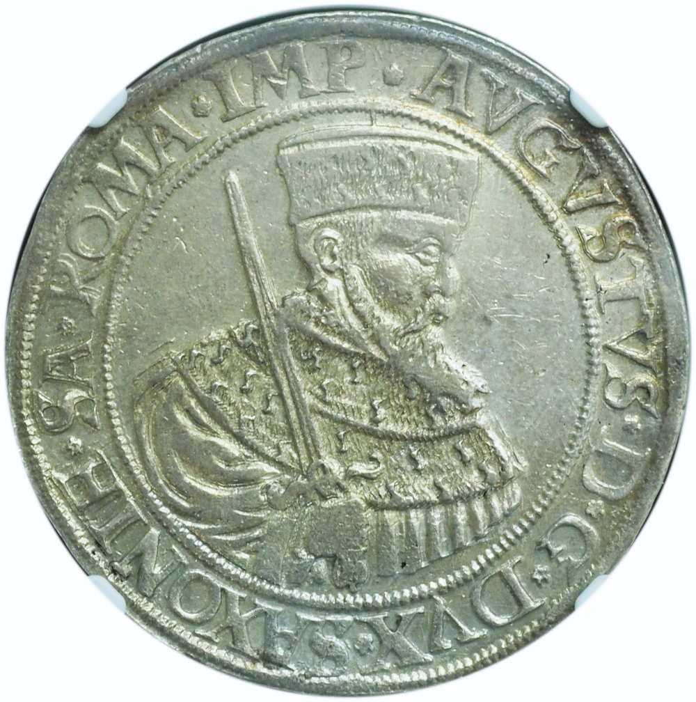 1568 Saxony-Albertine Taler AU55 NGC DAV-9793 – Renaissance Silver Crown