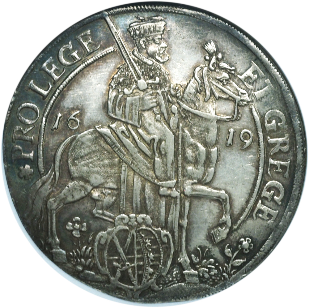 1619 Saxony Vicariat Taler AU NGC – Stellar Eye Appeal Renaissance Crown