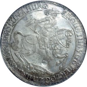 1664 Brunswick Wolfenbuttel 1.5 Taler AU NGC