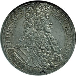1704 Austria Vienna Taler AU NGC Leopold I Hogmouth