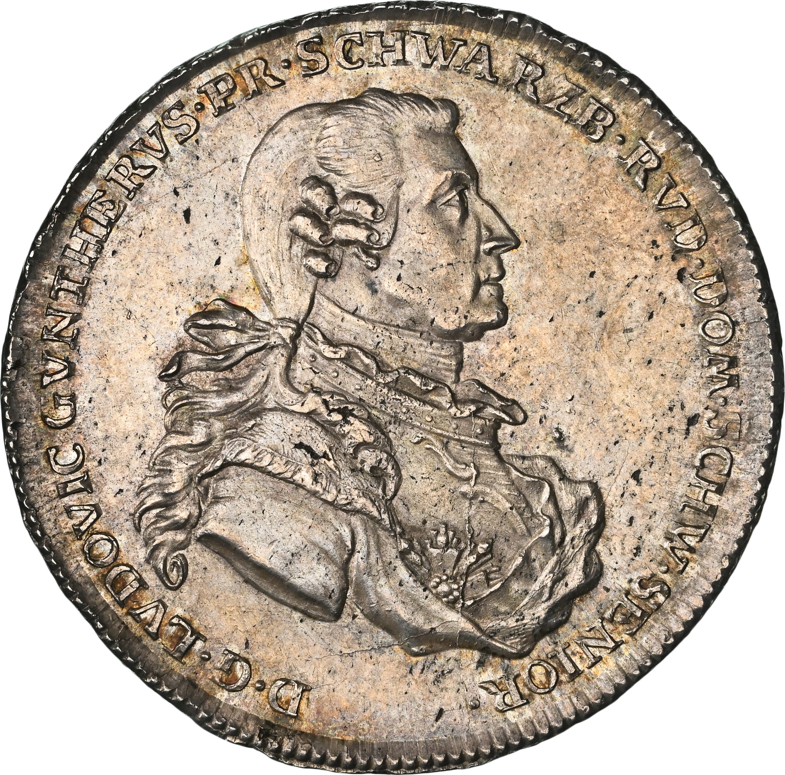 1786-ICK Schwarzburg Taler UNC NGC DAV-2771 – Late 18th Century Mint State Crown