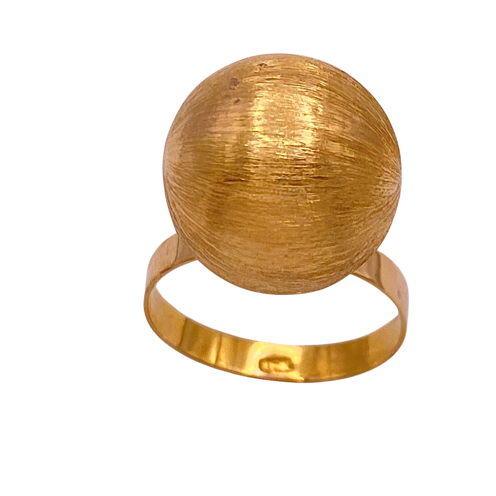 Fun Big Orb or Ball Ring 18K Gold 14MM