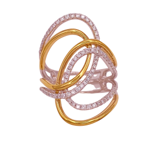18K Diamond .75 CTW Open Loop Ring