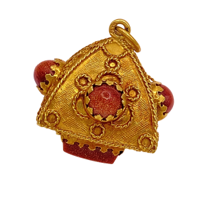 18K Gold Bauble Charm Goldstone