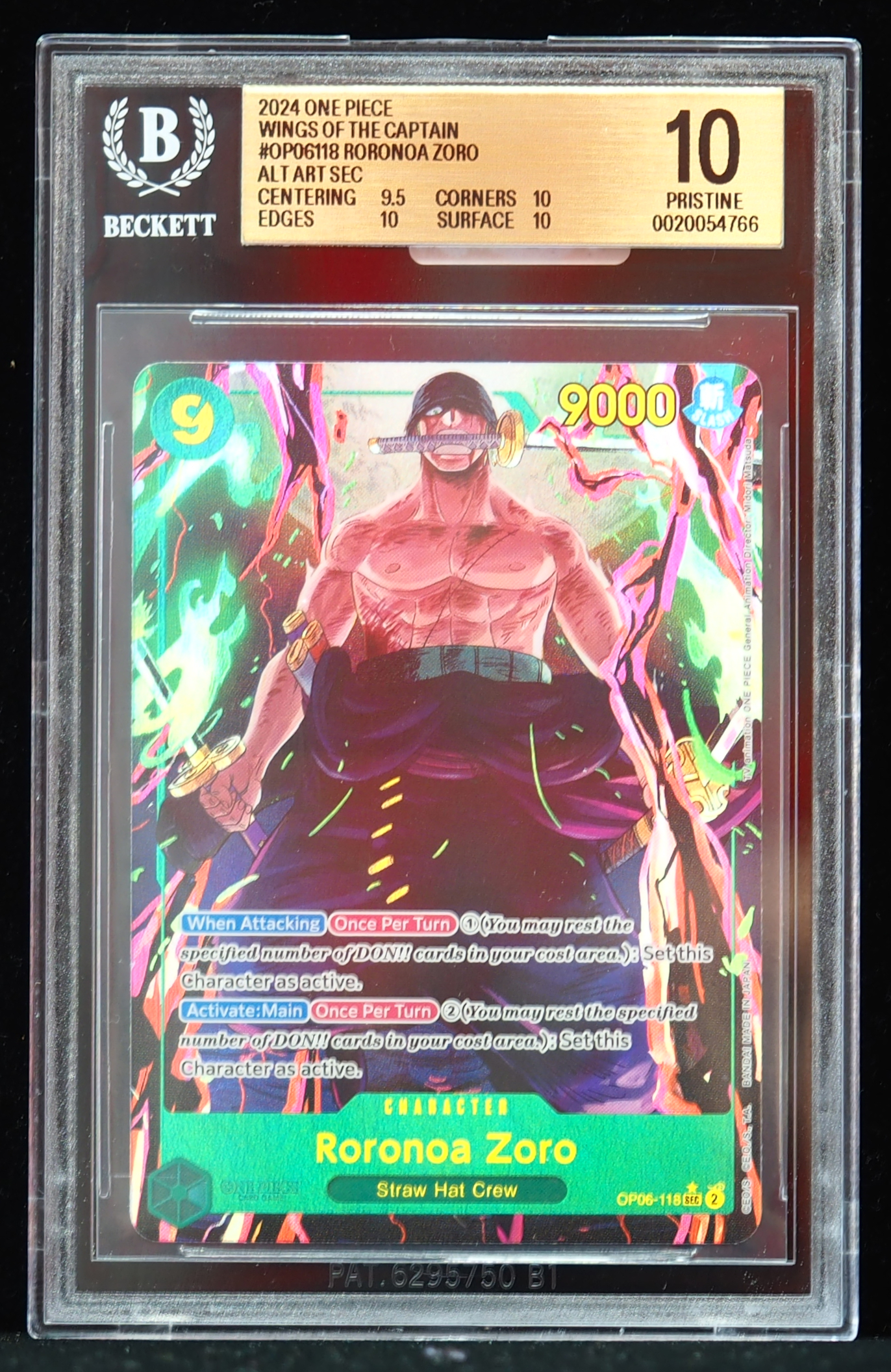 Buy 2024 Roronoa Zoro Wings of the Captain BGS 10 Online | Arnold