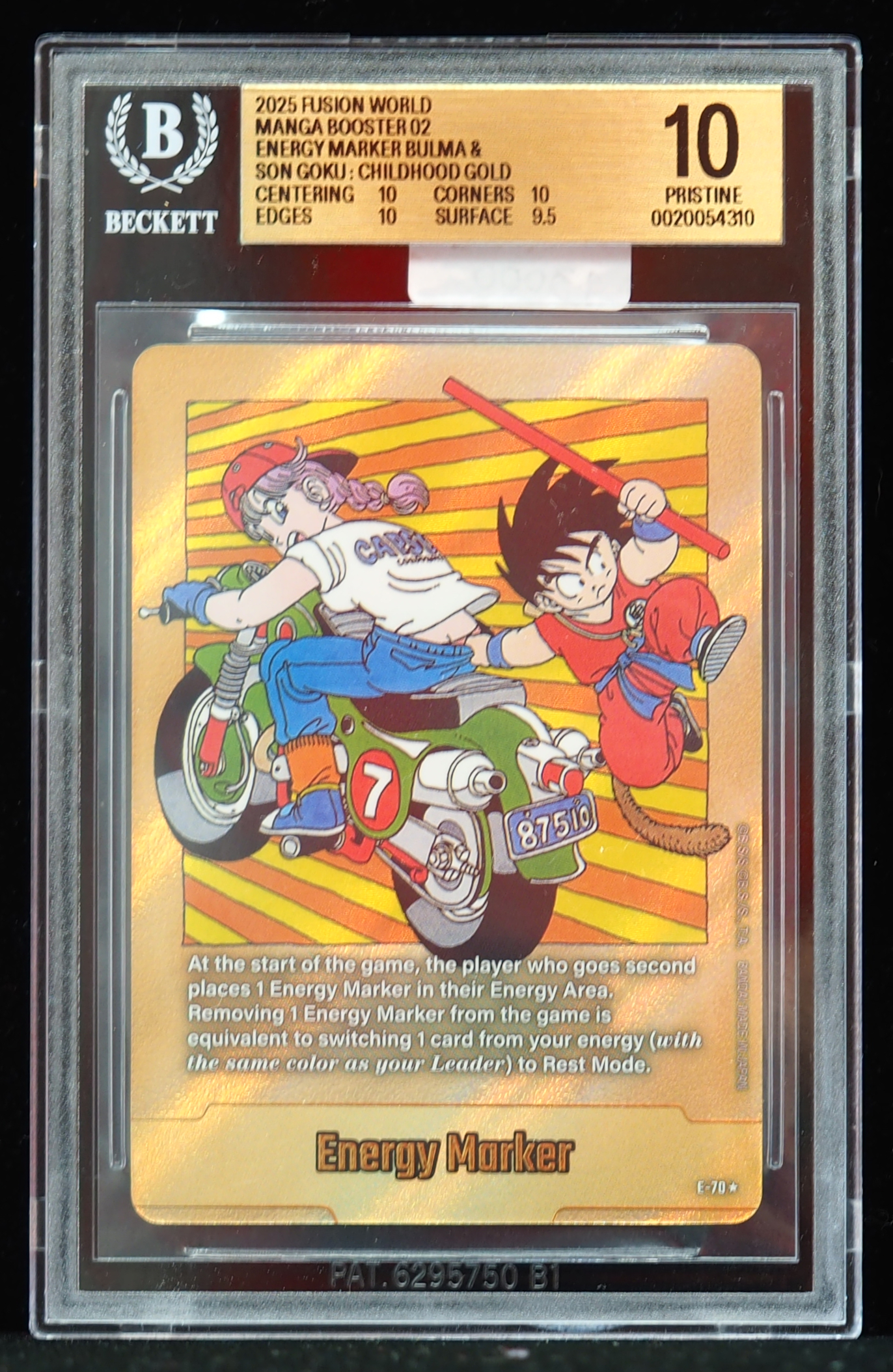 Buy 2025 Energy Marker Gold #E-70 Fusion World BGS 10 Online