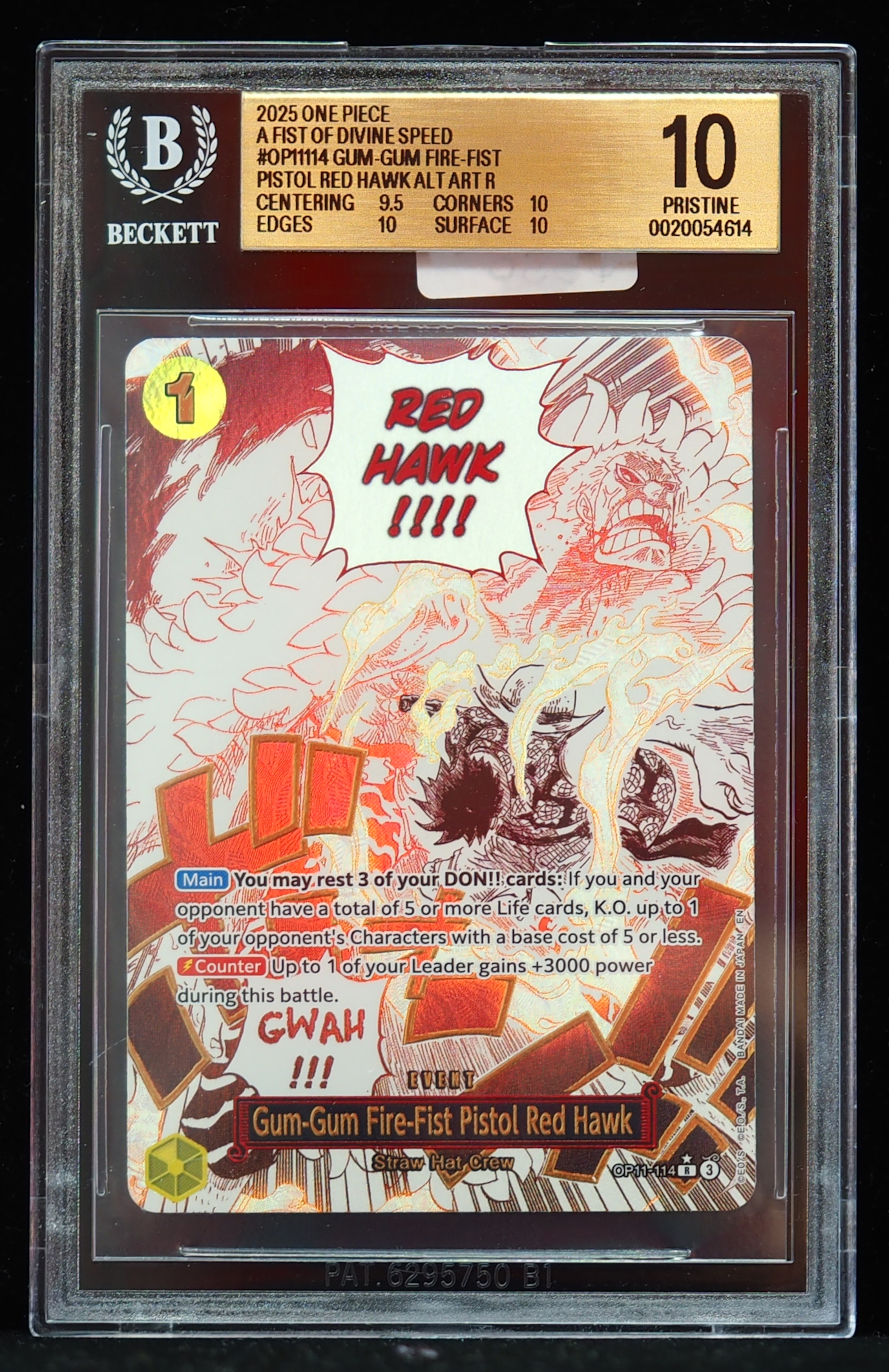 Buy 2025 Pistol Red Hawk Fist of Divine Speed BGS 10 Online