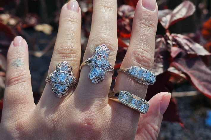 4 antique diamond rings in Tampa
