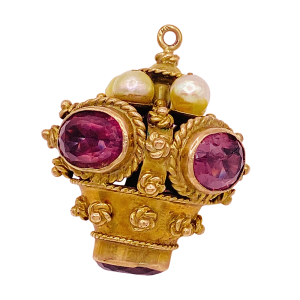 Big 14K Gold Jeweled Bauble Charm