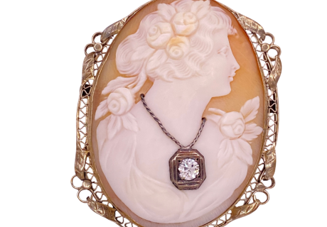 Cameo Habille Diamond .25 ct 14KWG