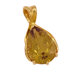 Citrine Pendant 8.38 ct 14KYG