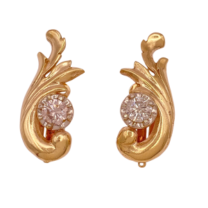 Diamond .66 CTW Clip on Earrings 14K Size Comp