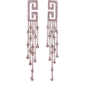 Diamond Tassel Dangle Earrings .78 CTW 14KWG