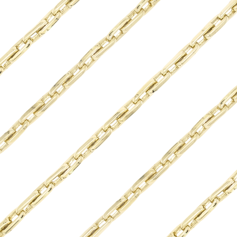 Fancy Paperclip Link Chain Necklace 14K Gold