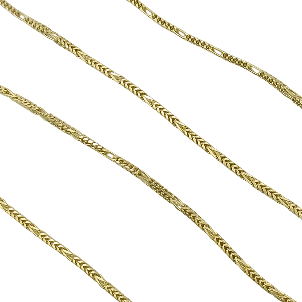 14K Gold Fancy Link Chain Necklace 18″