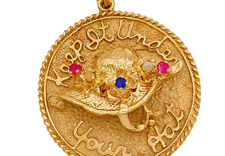 Jeweled Secret Message Charm 14K