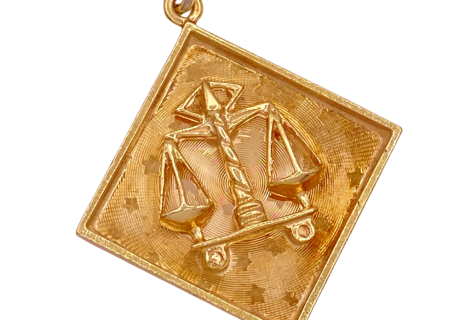 Libra Zodiac 14K Charm Pendant