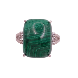 Malachite Spinel Ring 14KWhite Gold