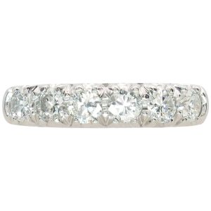 Mid-Century Diamond Anniversary Band in Platinum 0.85ctw
