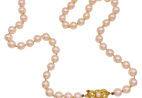 Mikimoto Princess Pearl Necklace 18K 7MM