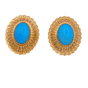 Native American 14K Turquoise Earrings