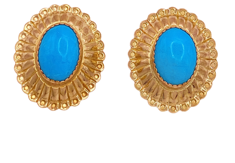Native American 14K Turquoise Earrings