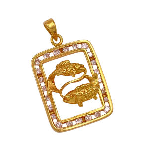 Pisces Pendant 14K Diamond